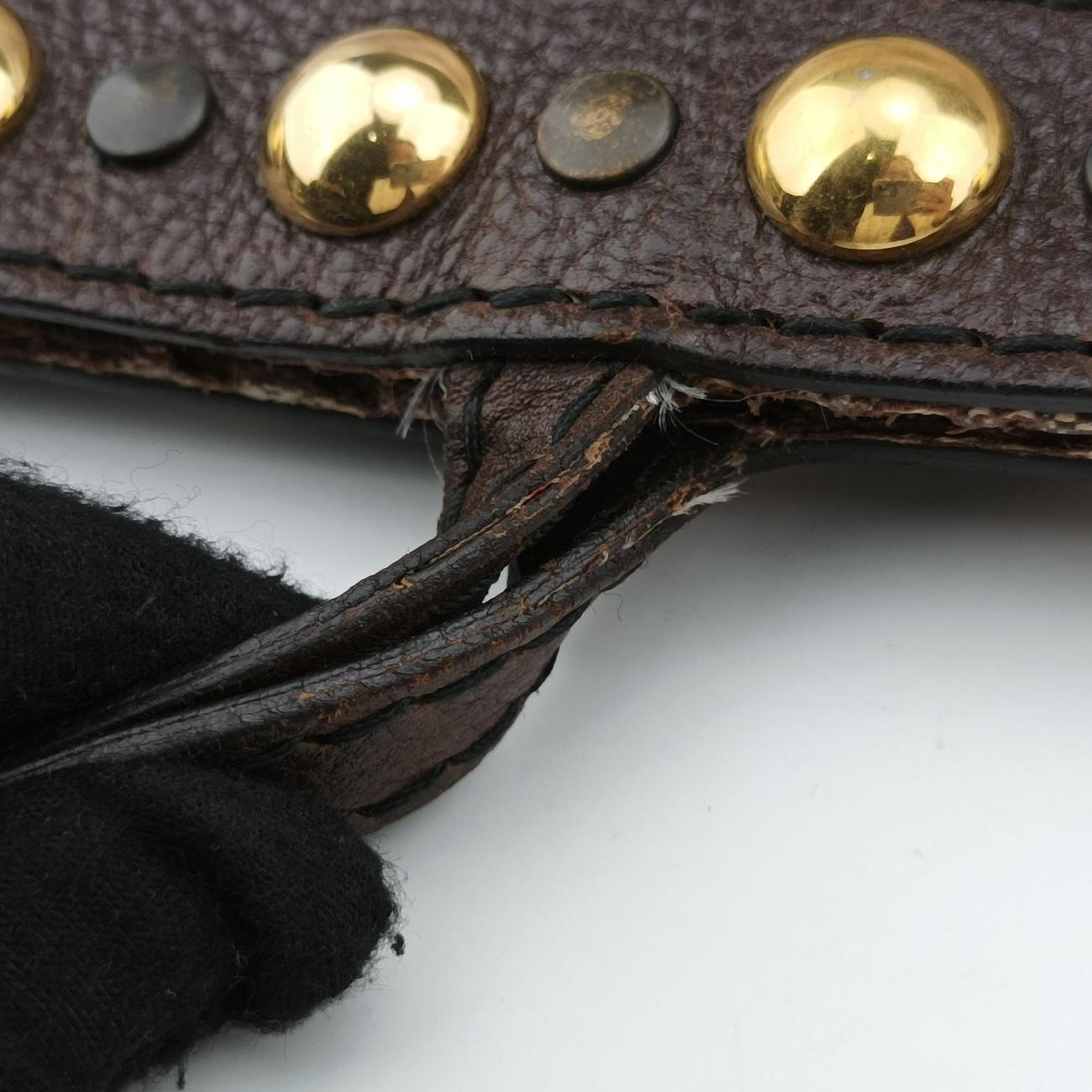 Secondhand Gucci GG Crystal Brown canvas 207291 handbag | stylenewstar