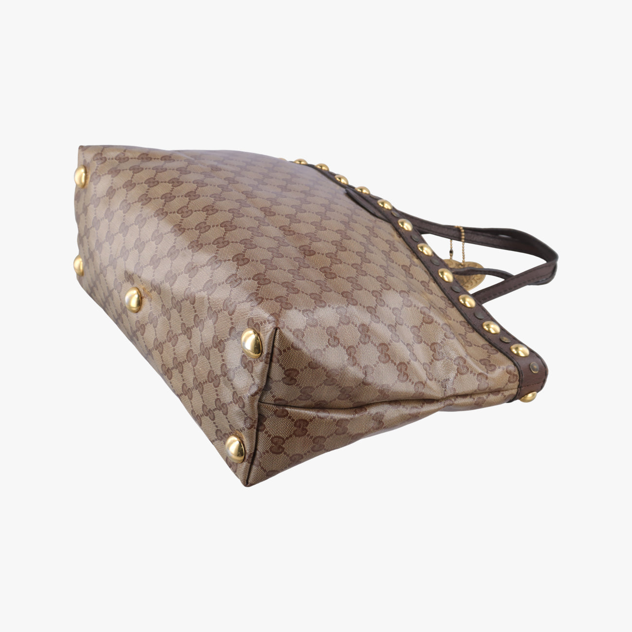 Secondhand Gucci GG Crystal Brown canvas 207291 handbag | stylenewstar