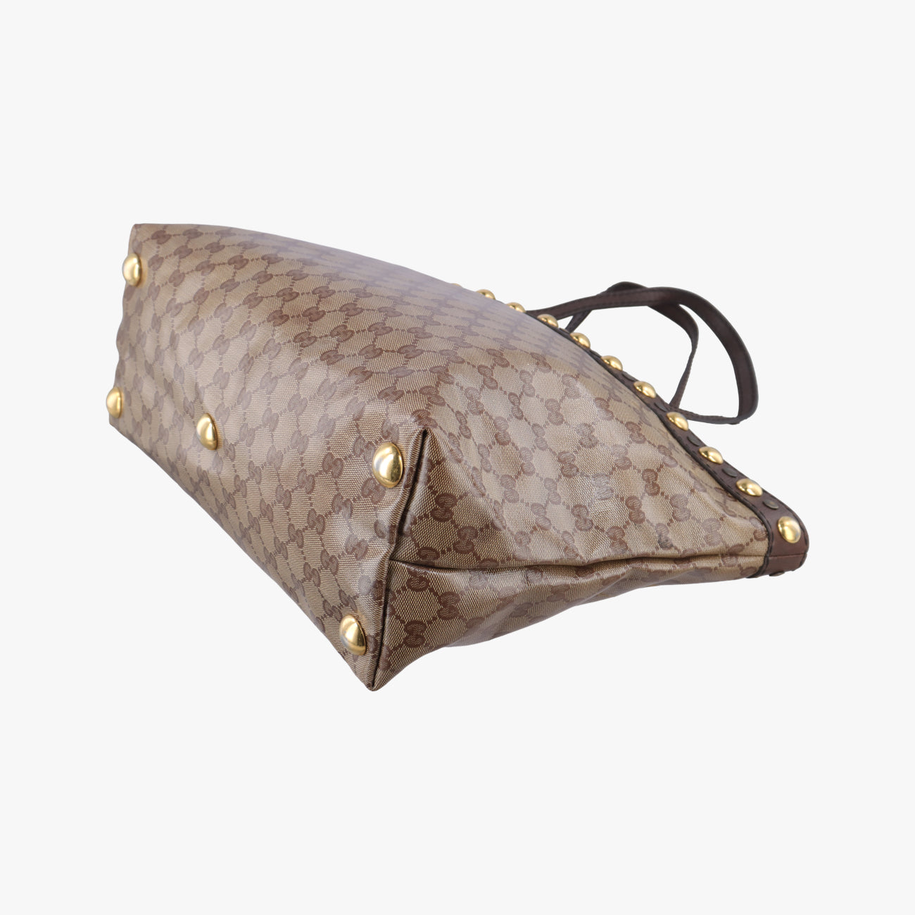 Secondhand Gucci GG Crystal Brown canvas 207291 handbag | stylenewstar