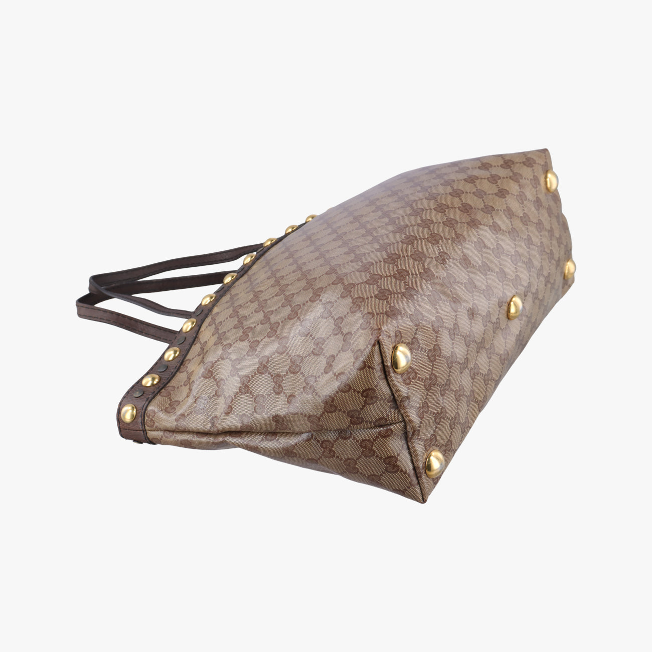 Secondhand Gucci GG Crystal Brown canvas 207291 handbag | stylenewstar