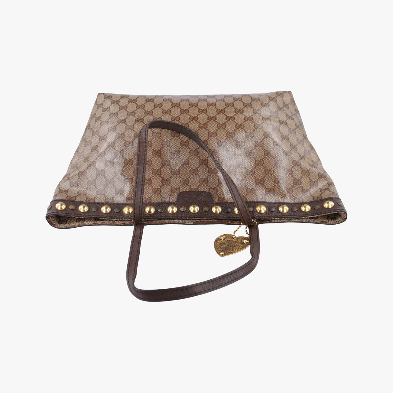 Secondhand Gucci GG Crystal Brown canvas 207291 handbag | stylenewstar