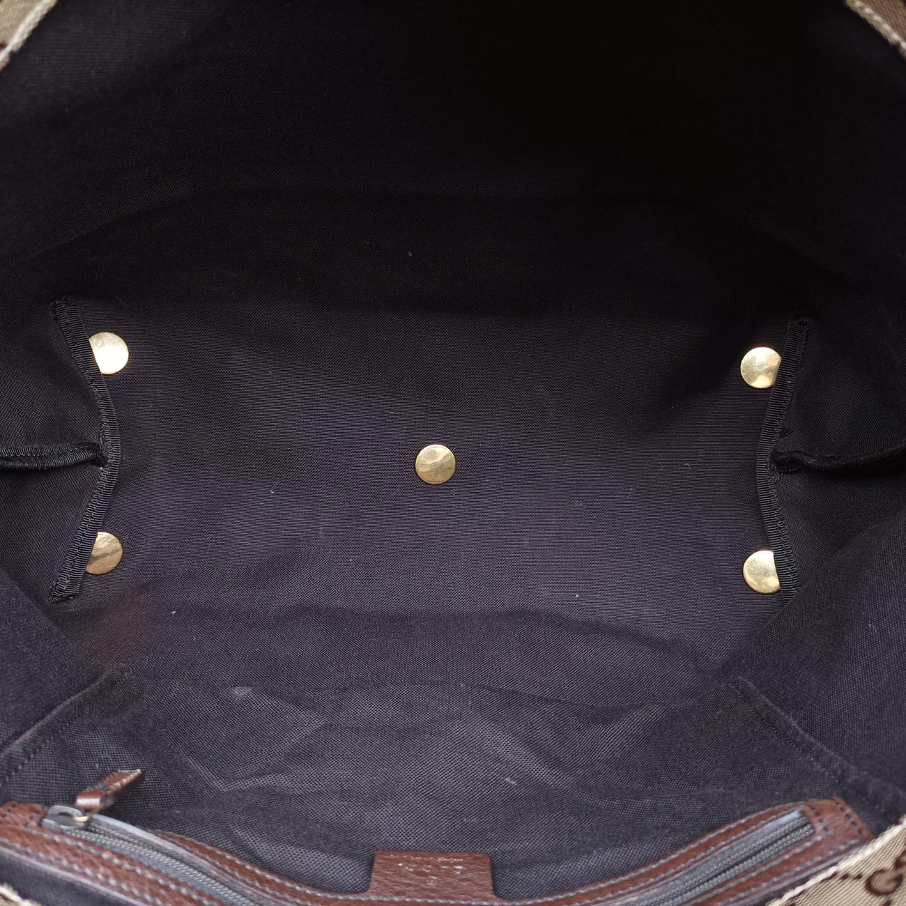 Secondhand Gucci GG Crystal Brown canvas 207291 handbag | stylenewstar