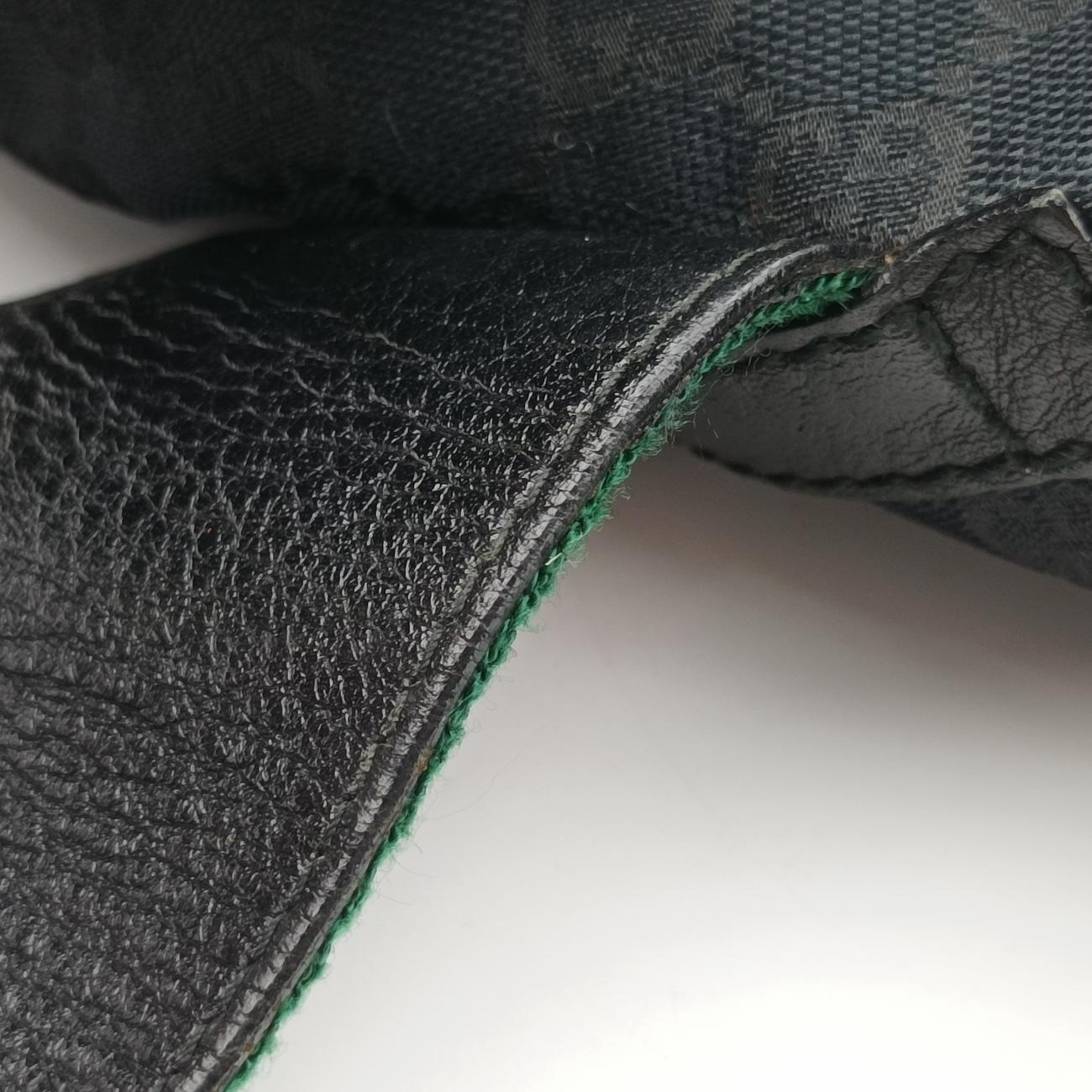 Pre-owned Gucci GG canvas Black x Red x Green canvas 211936 handbag | stylenewstar