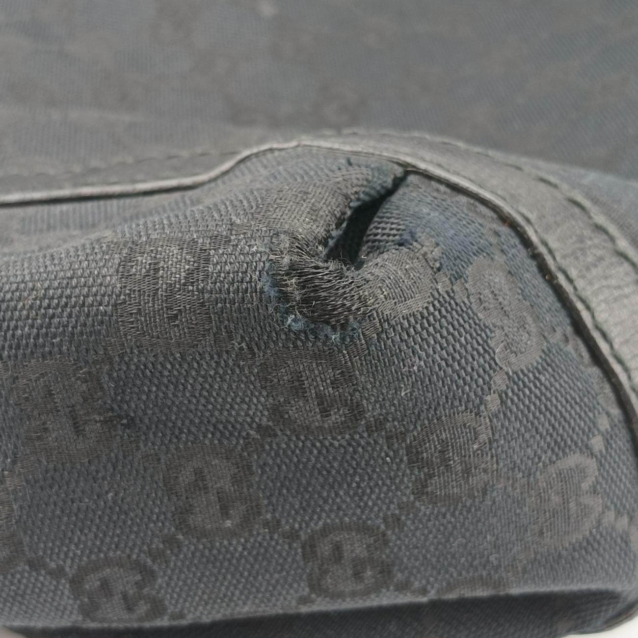 Pre-owned Gucci GG canvas Black x Red x Green canvas 211936 handbag | stylenewstar