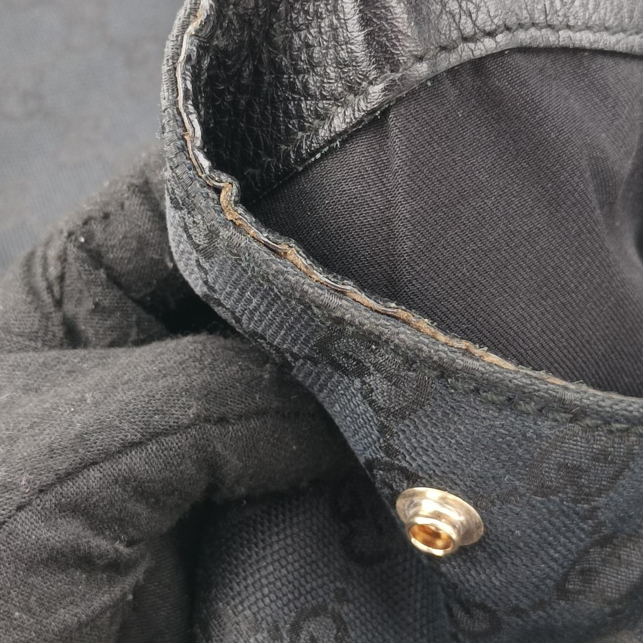 Pre-owned Gucci GG canvas Black x Red x Green canvas 211936 handbag | stylenewstar