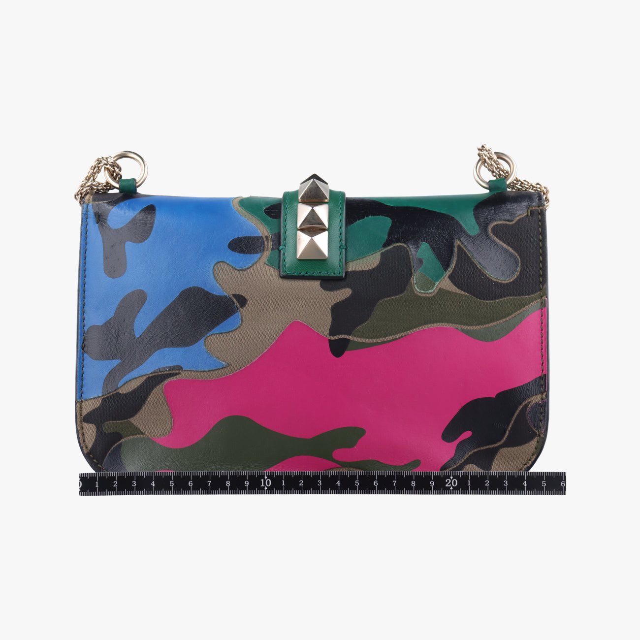 Pre-owned Valentino Rockstud Glam Lock Multicolour leather  shoulderbag | stylenewstar