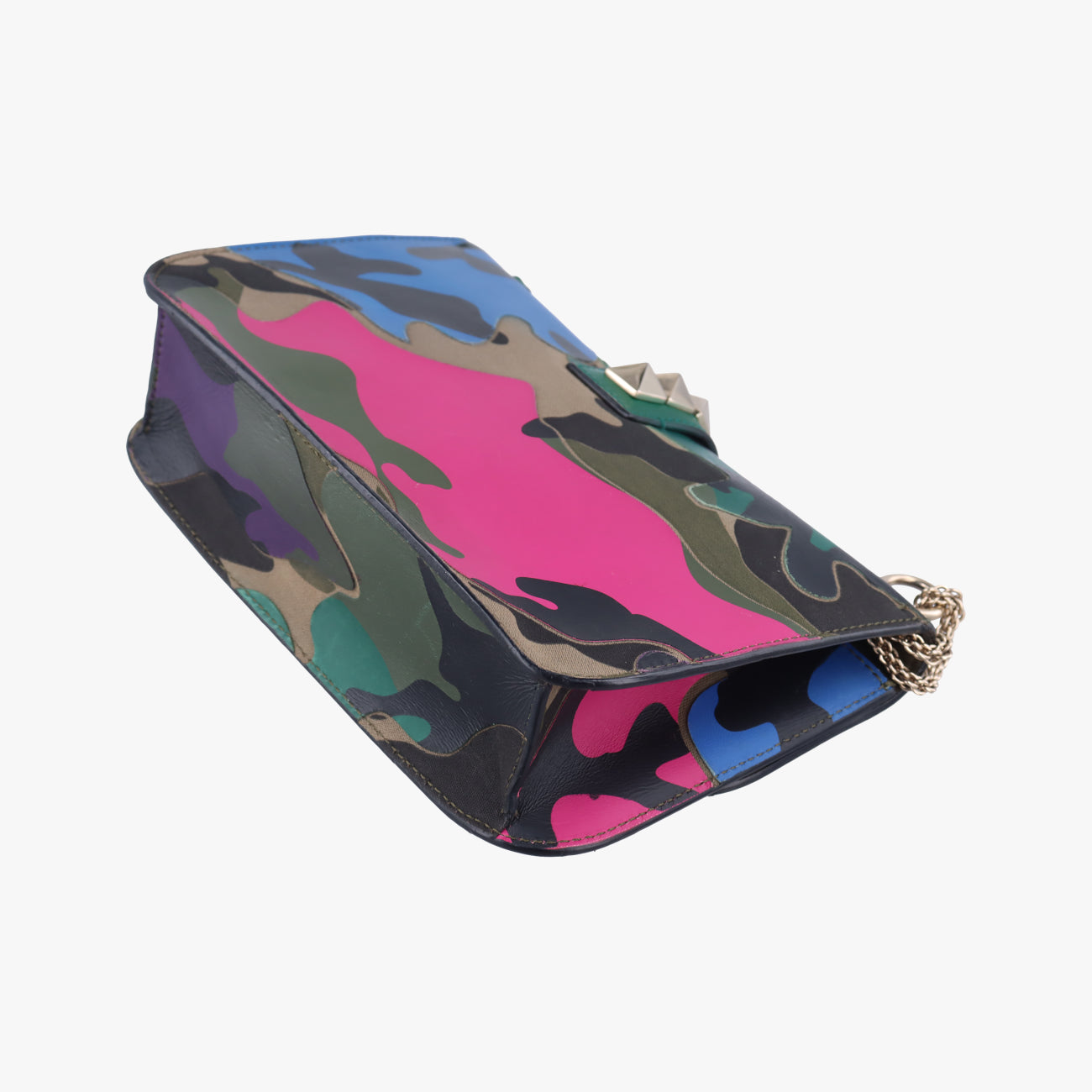 Pre-owned Valentino Rockstud Glam Lock Multicolour leather  shoulderbag | stylenewstar