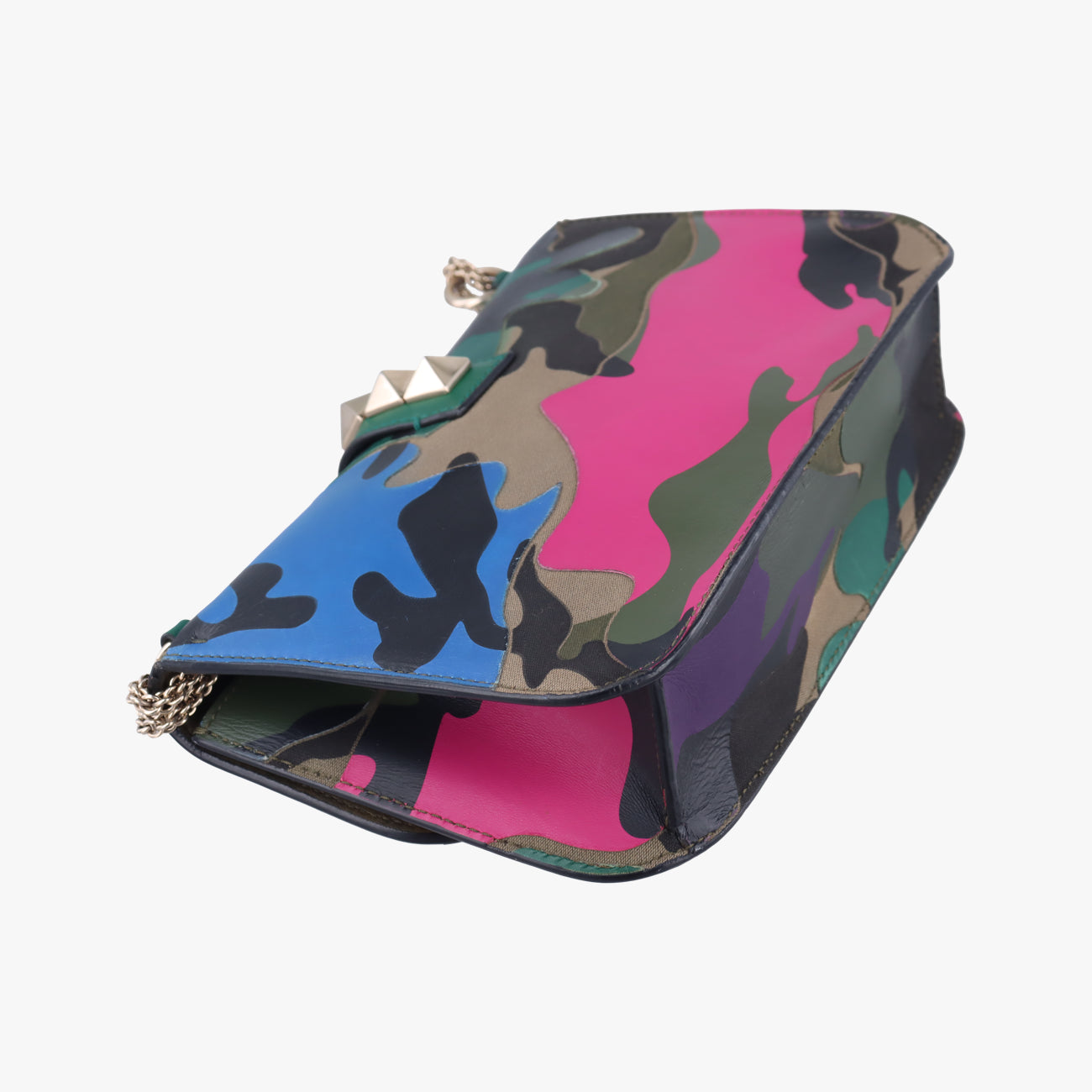 Pre-owned Valentino Rockstud Glam Lock Multicolour leather  shoulderbag | stylenewstar