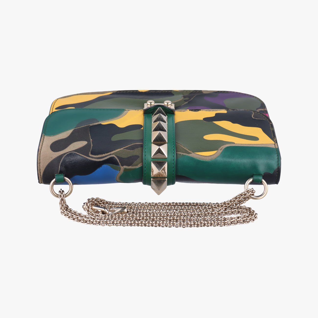 Pre-owned Valentino Rockstud Glam Lock Multicolour leather  shoulderbag | stylenewstar