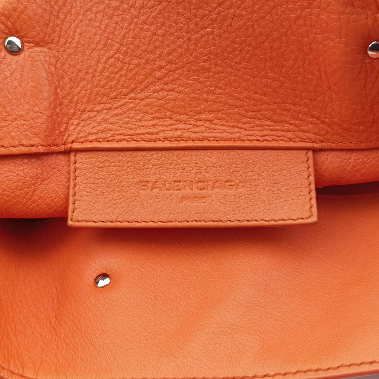 Pre-owned Balenciaga Quilted Papier A4 Tote Orange lambskin  handbag | stylenewstar