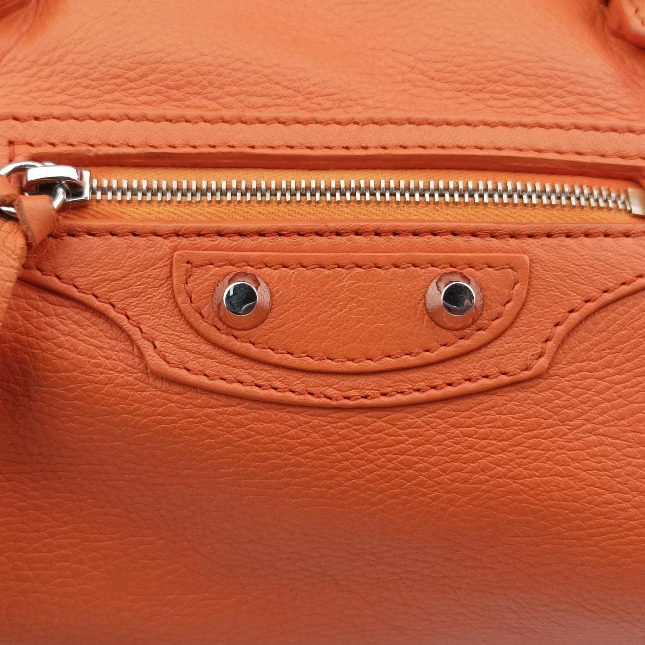 Pre-owned Balenciaga Quilted Papier A4 Tote Orange lambskin  handbag | stylenewstar