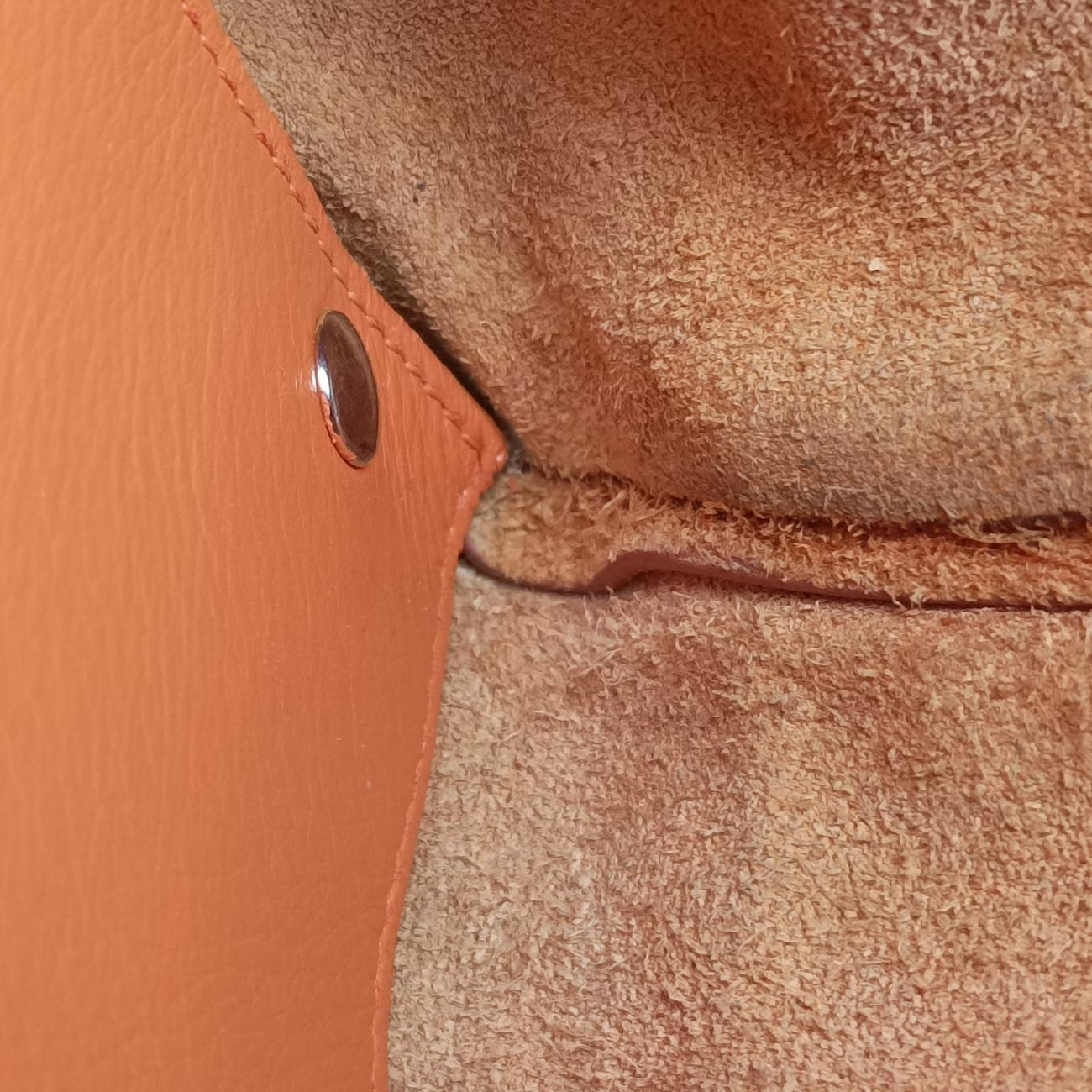 Pre-owned Balenciaga Quilted Papier A4 Tote Orange lambskin  handbag | stylenewstar