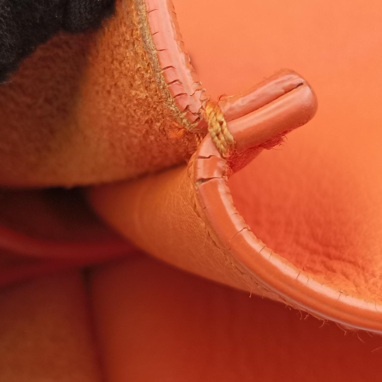 Pre-owned Balenciaga Quilted Papier A4 Tote Orange lambskin  handbag | stylenewstar