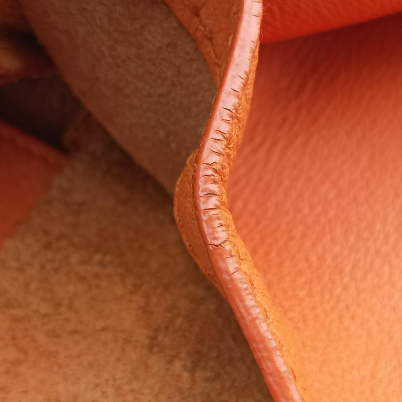 Pre-owned Balenciaga Quilted Papier A4 Tote Orange lambskin  handbag | stylenewstar