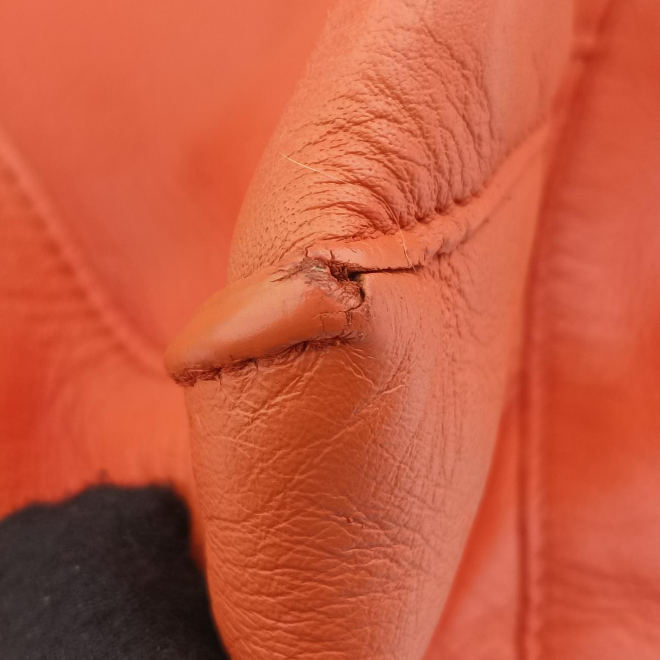 Pre-owned Balenciaga Quilted Papier A4 Tote Orange lambskin  handbag | stylenewstar