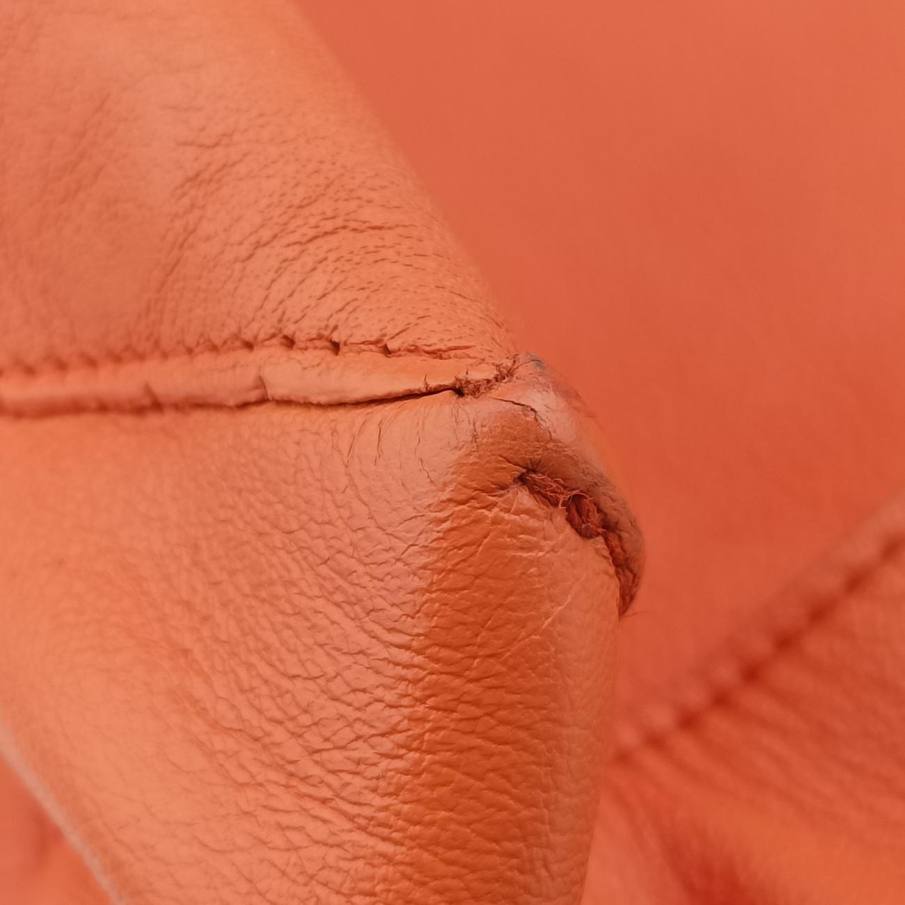 Pre-owned Balenciaga Quilted Papier A4 Tote Orange lambskin  handbag | stylenewstar