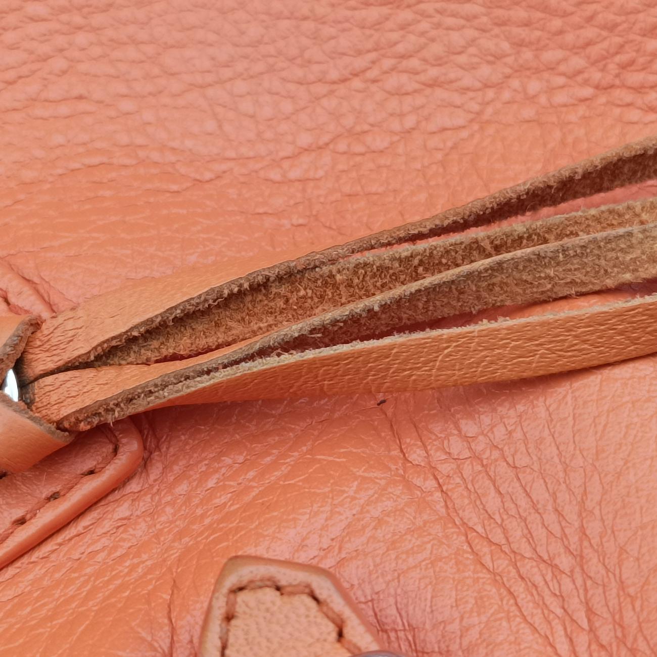 Pre-owned Balenciaga Quilted Papier A4 Tote Orange lambskin  handbag | stylenewstar