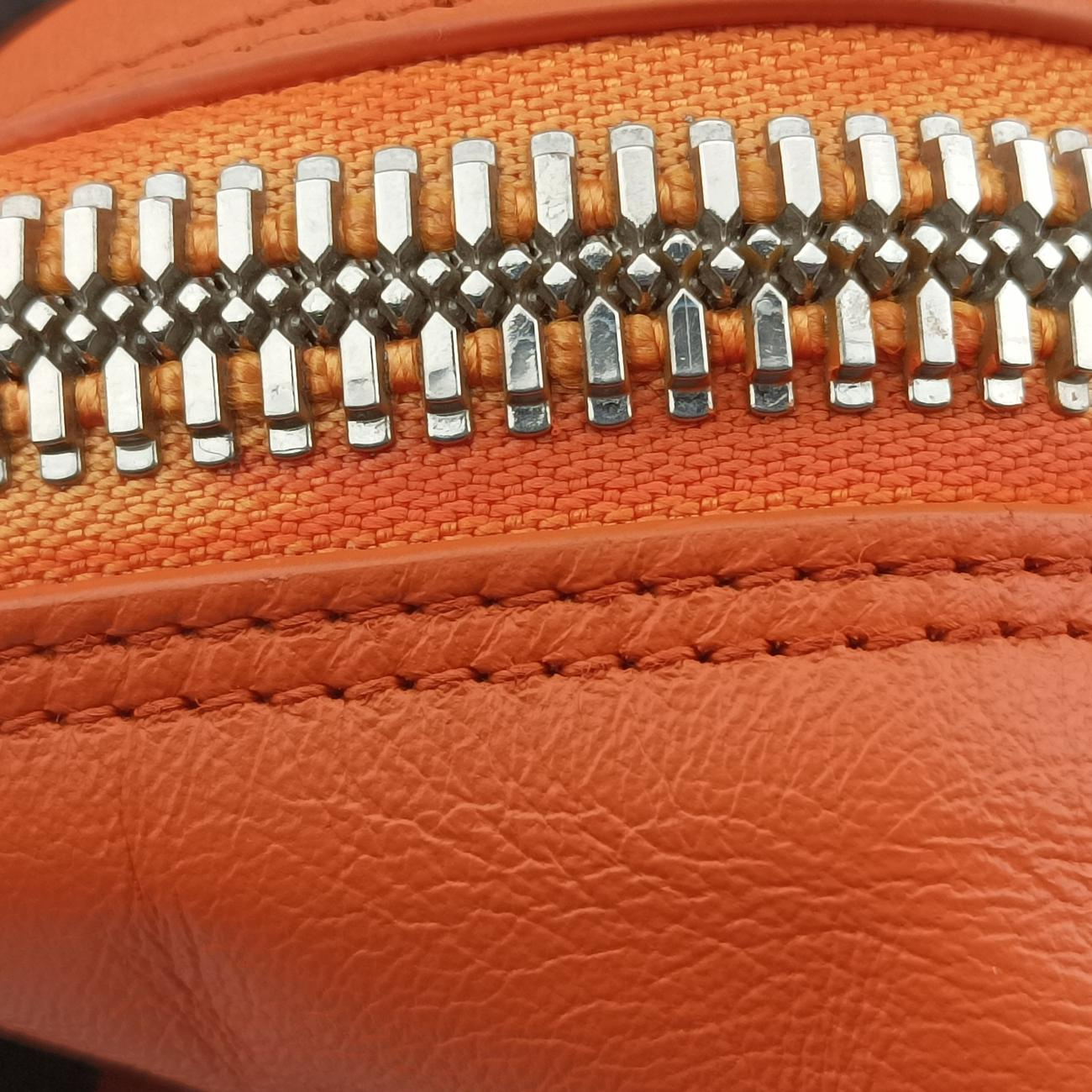 Pre-owned Balenciaga Quilted Papier A4 Tote Orange lambskin  handbag | stylenewstar