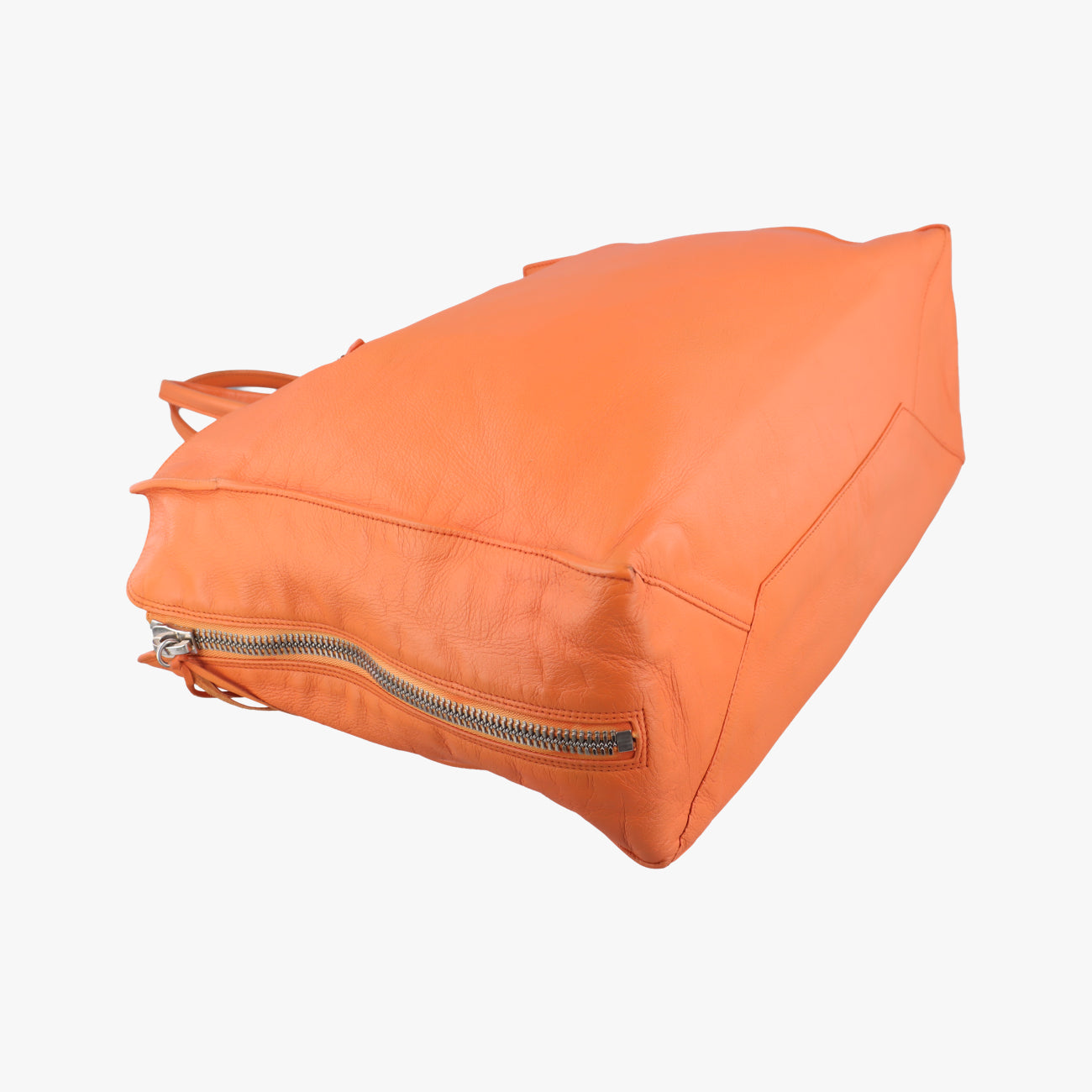 Pre-owned Balenciaga Quilted Papier A4 Tote Orange lambskin  handbag | stylenewstar