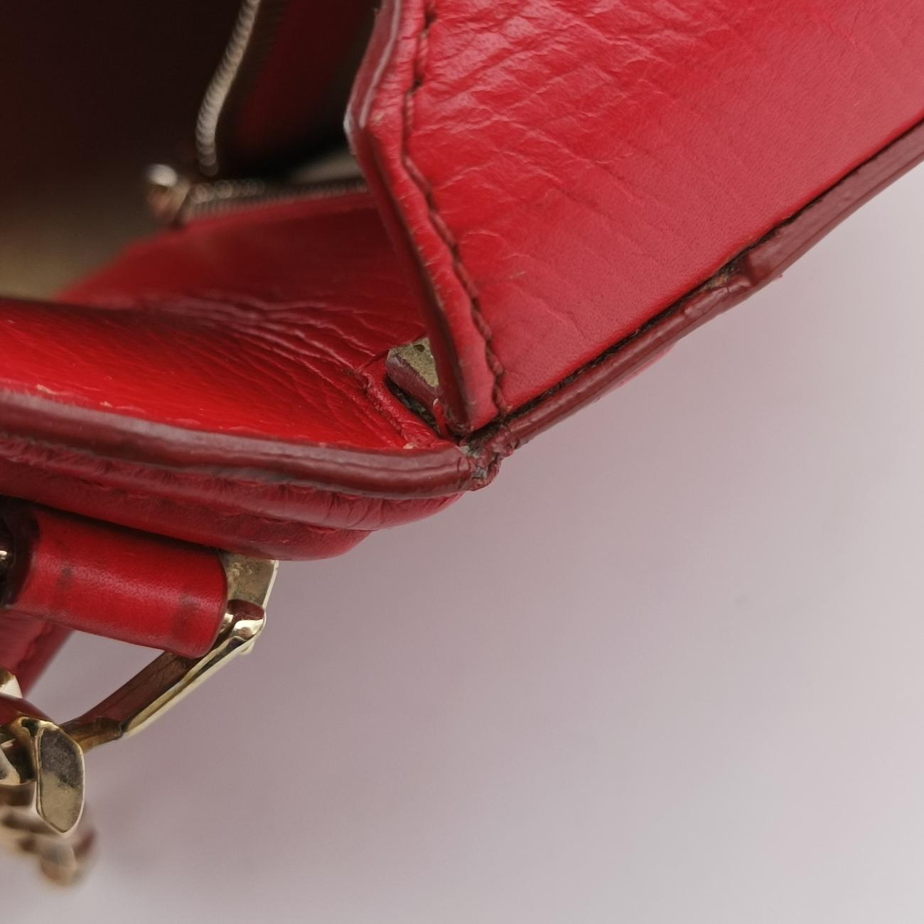 Pre-owned Givenchy Pandora Red Leather  shoulderbag | stylenewstar