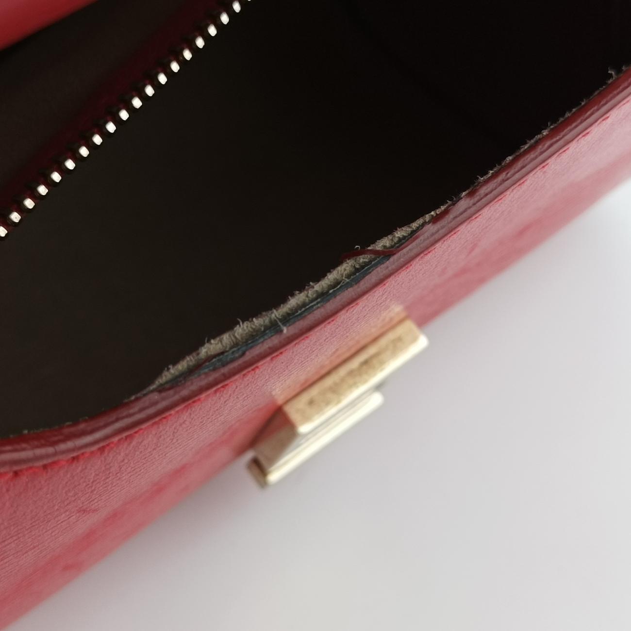 Pre-owned Givenchy Pandora Red Leather  shoulderbag | stylenewstar