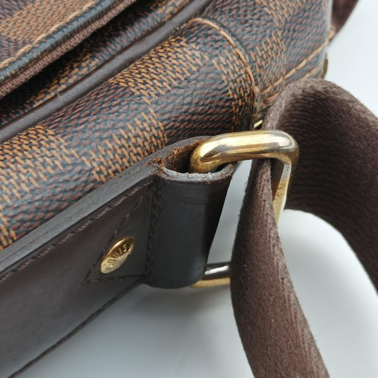 Vintage Louis Vuitton SHELTON MM EBENE Damier Canvas N41149 shoulderbag | stylenewstar