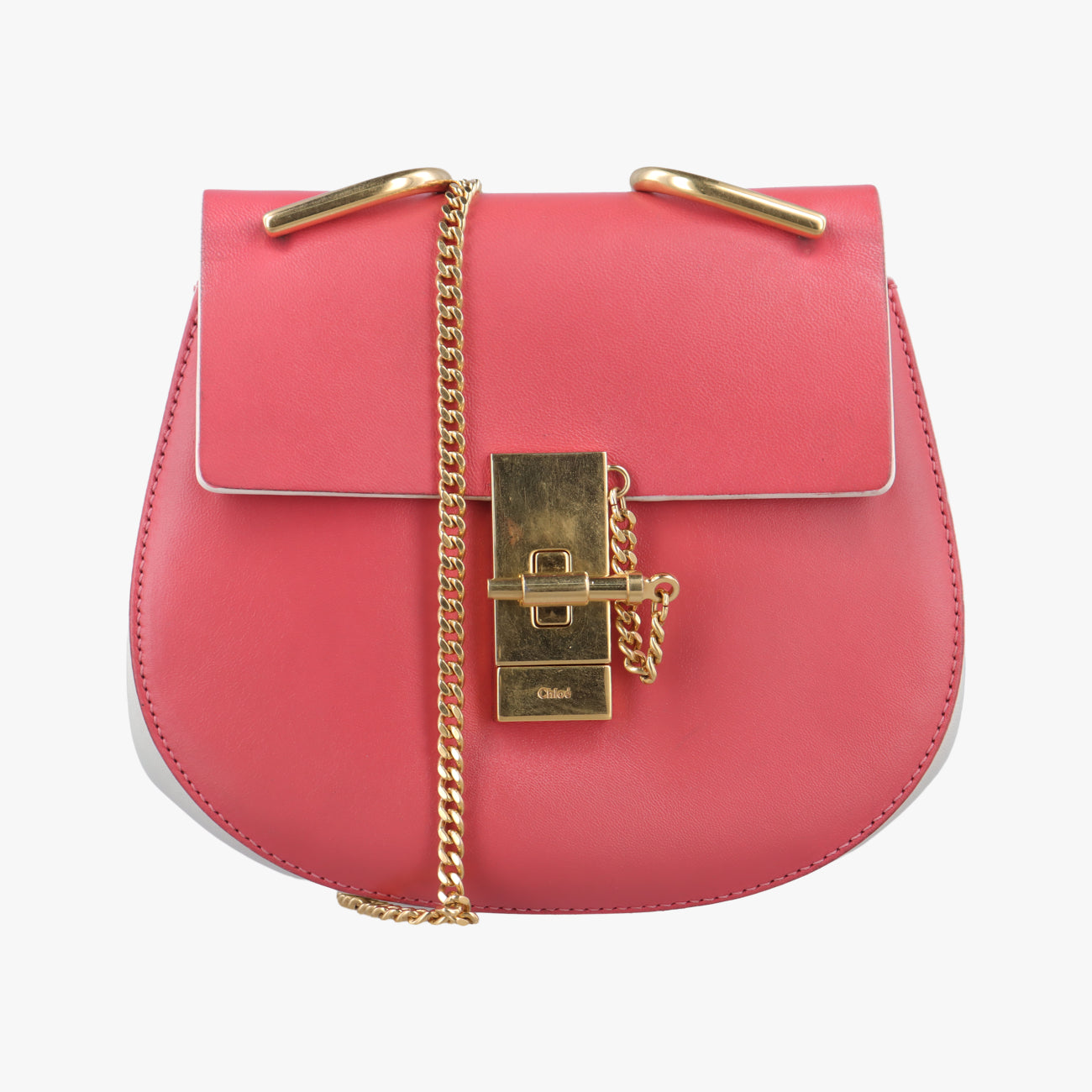 Pre-owned Chloe DREW Pink Leather  shoulderbag | stylenewstar