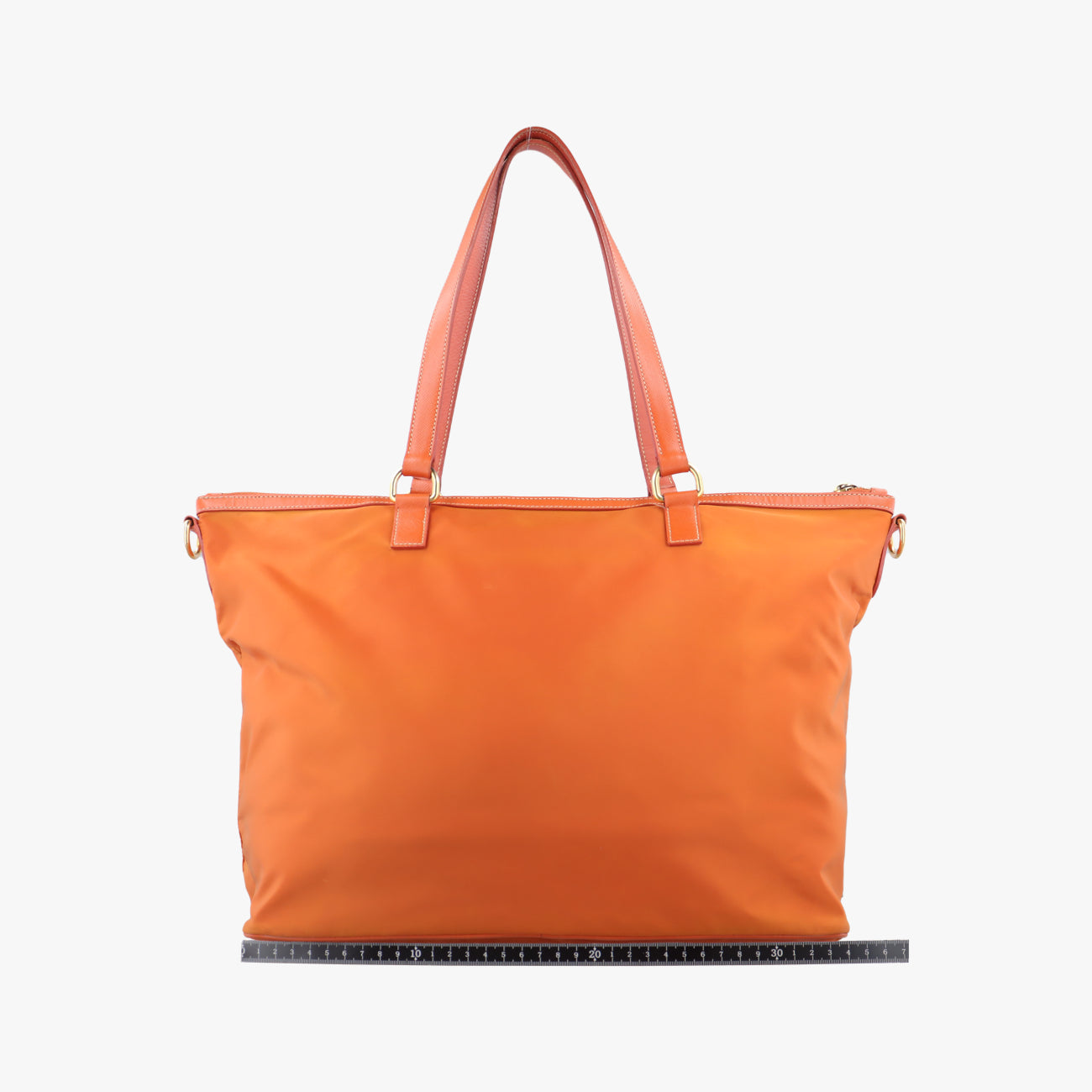 Vintage Prada Triangle Logo Orange nylon  shoulderbag | stylenewstar