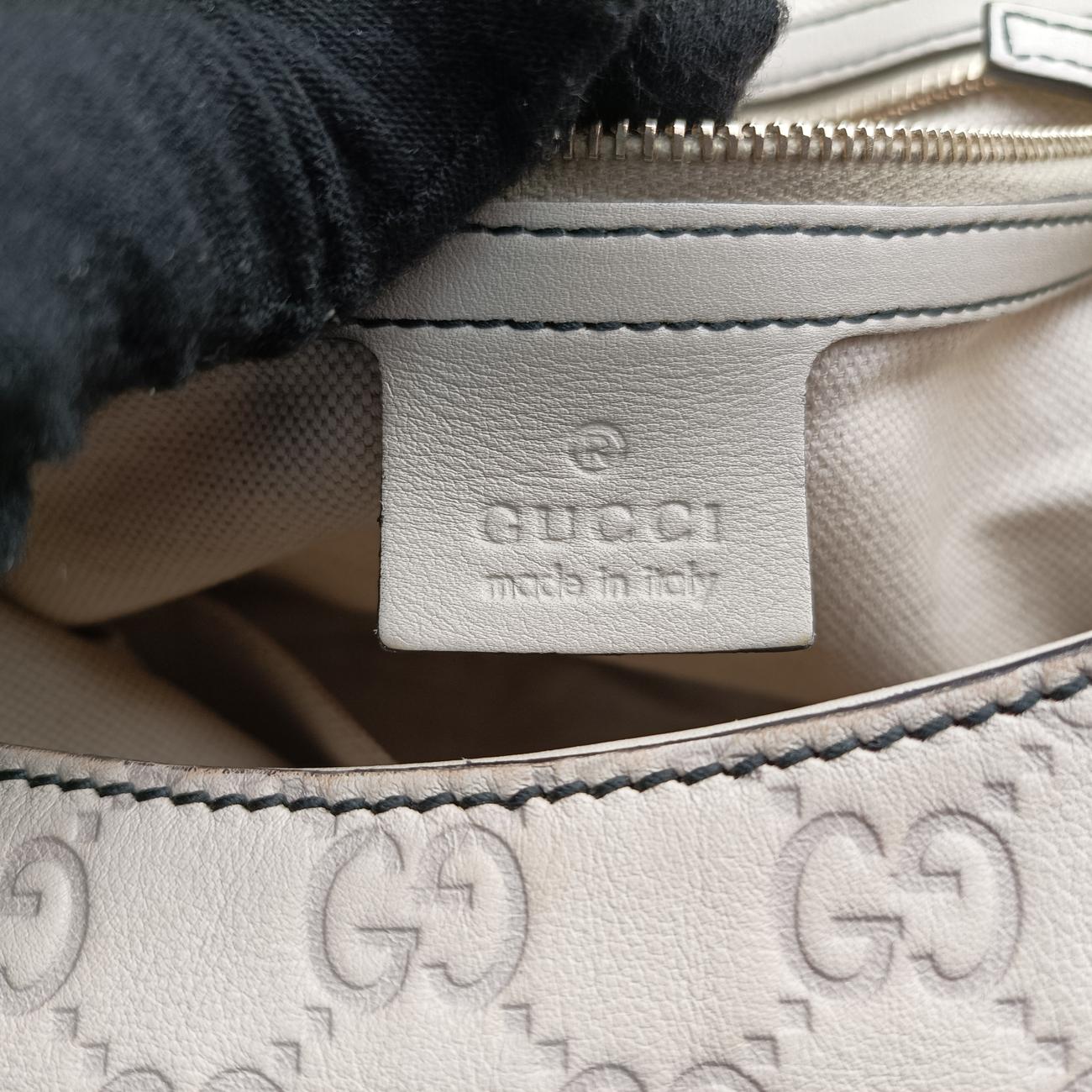 Pre-owned Gucci Emily Hobo Beige Leather 322226 shoulderbag | stylenewstar
