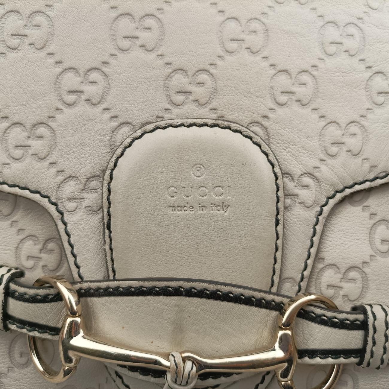 Pre-owned Gucci Emily Hobo Beige Leather 322226 shoulderbag | stylenewstar