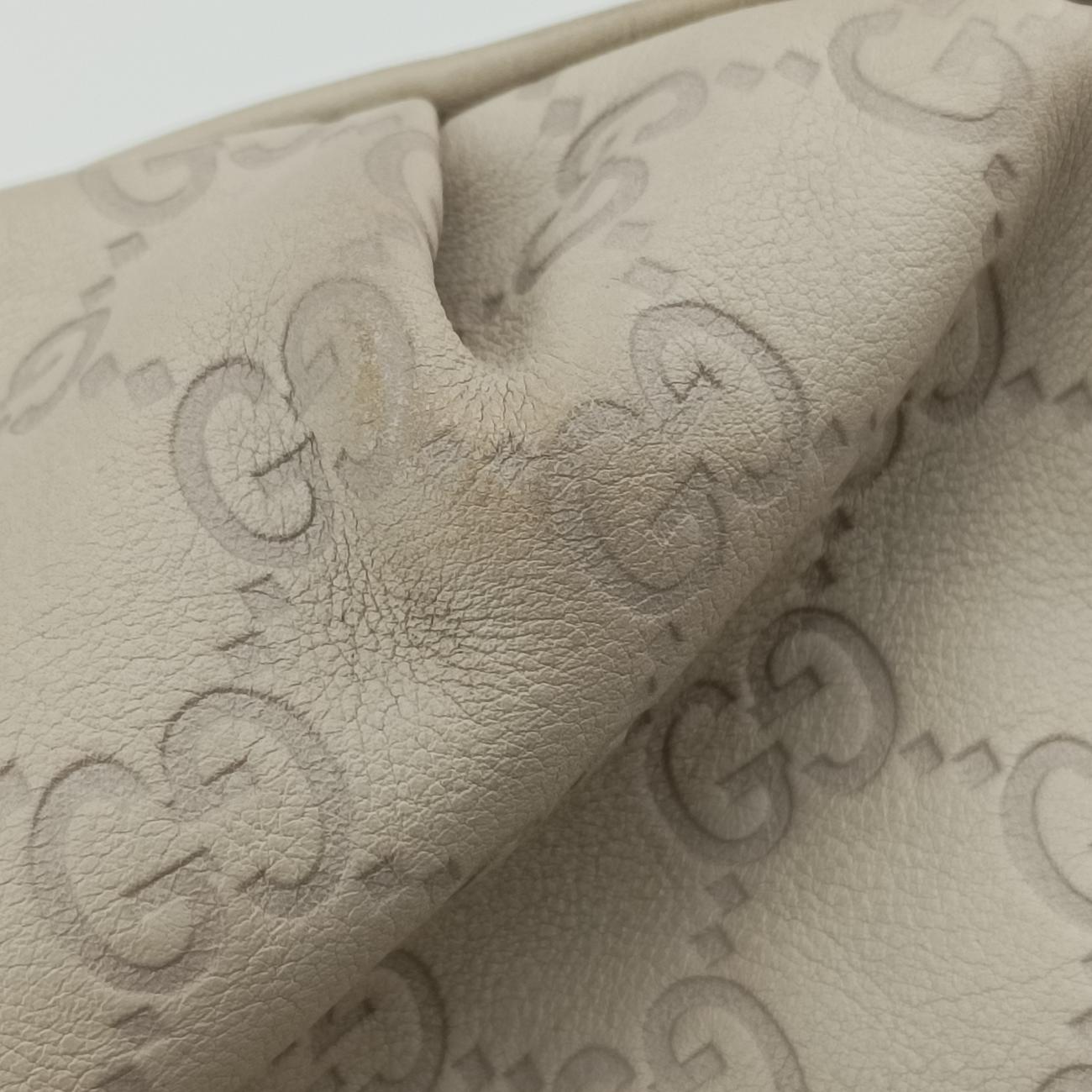 Pre-owned Gucci Emily Hobo Beige Leather 322226 shoulderbag | stylenewstar