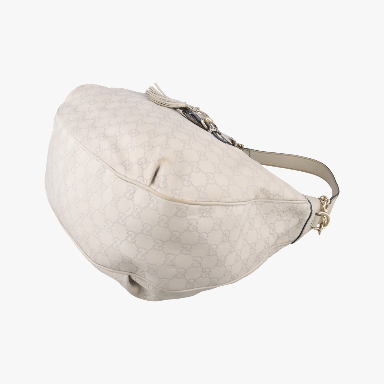 Pre-owned Gucci Emily Hobo Beige Leather 322226 shoulderbag | stylenewstar