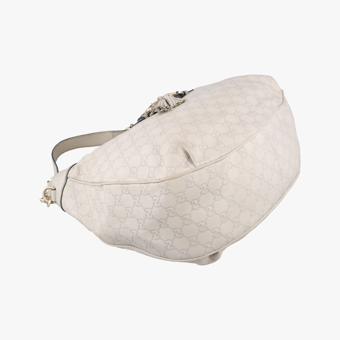 Pre-owned Gucci Emily Hobo Beige Leather 322226 shoulderbag | stylenewstar