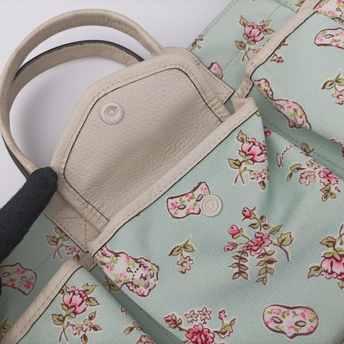 Pre-owned Gucci GG pattern children's handbag Green×Multicolour Canvas×Leather 628159 handbag | stylenewstar