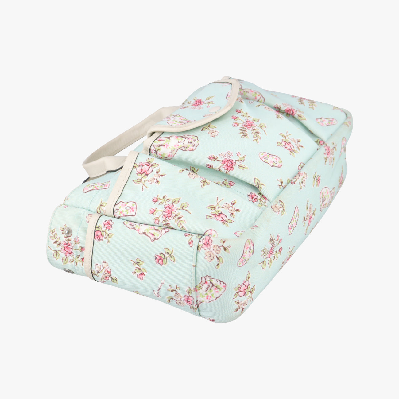 Pre-owned Gucci GG pattern children's handbag Green×Multicolour Canvas×Leather 628159 handbag | stylenewstar