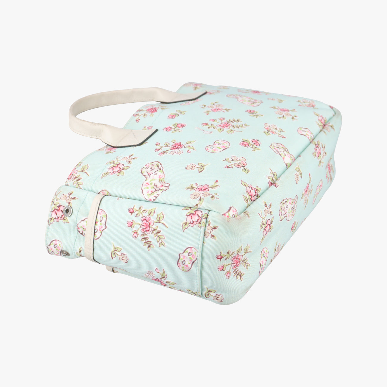 Pre-owned Gucci GG pattern children's handbag Green×Multicolour Canvas×Leather 628159 handbag | stylenewstar