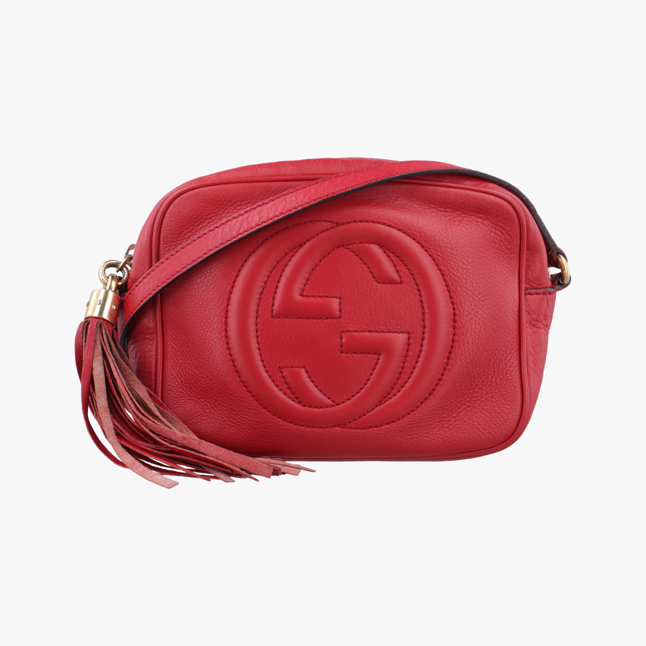 Pre-owned Gucci Soho Red Leather 308364 shoulderbag | stylenewstar