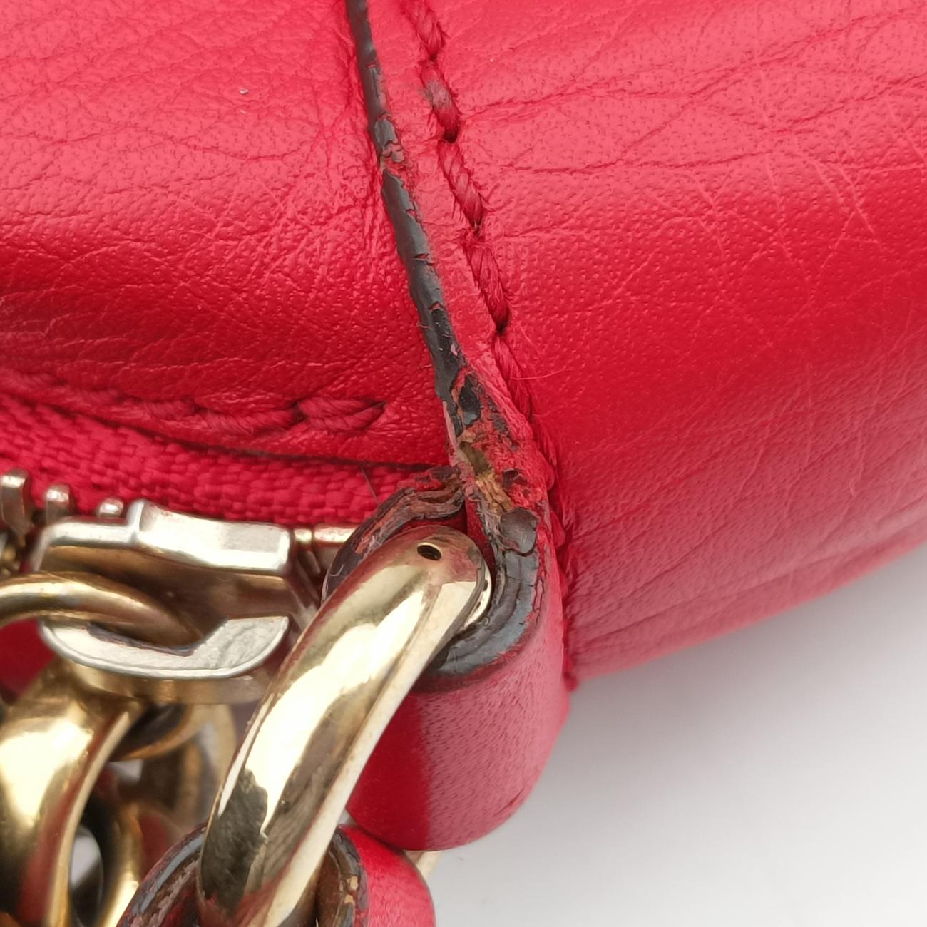 Pre-owned Gucci Soho Red Leather 308364 shoulderbag | stylenewstar