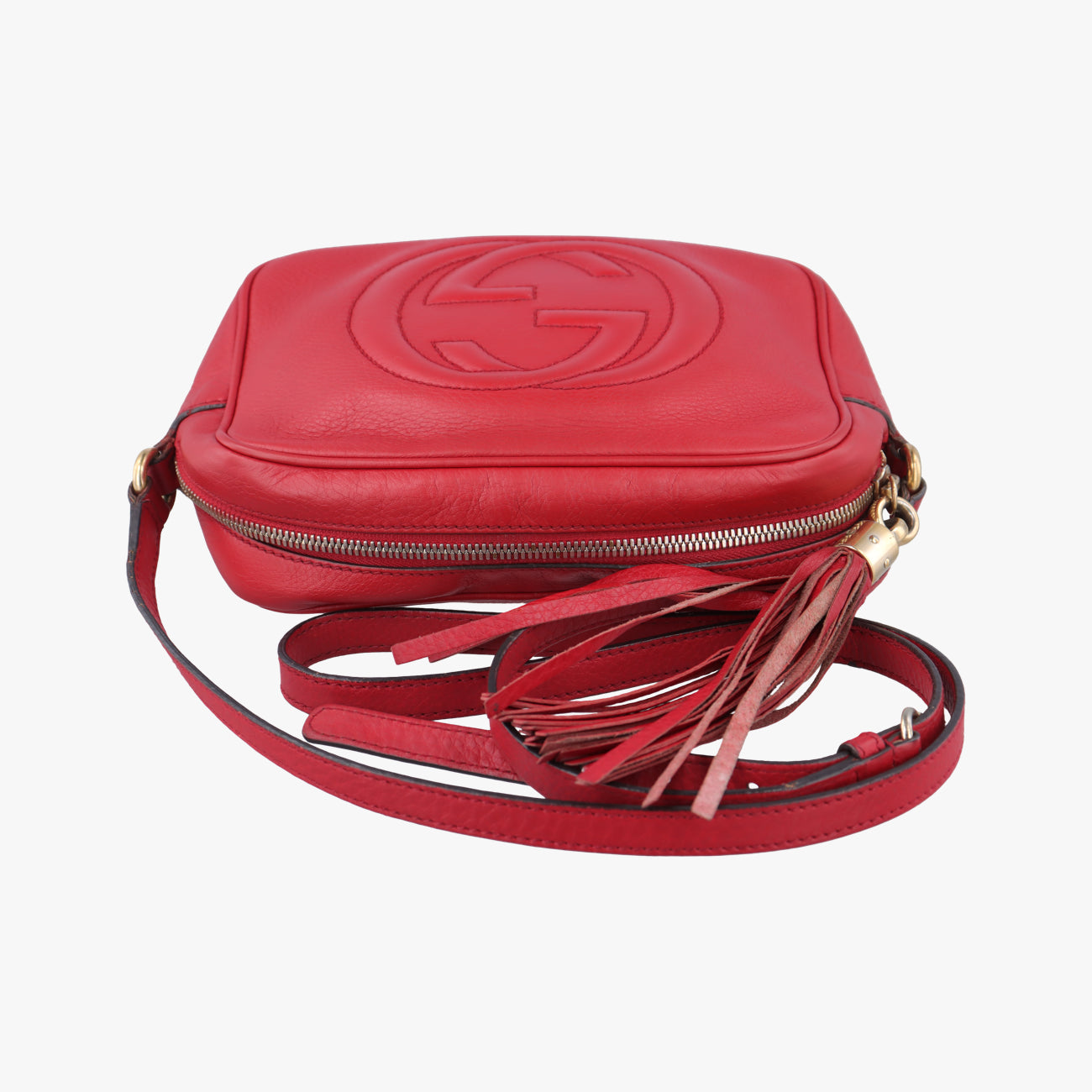 Pre-owned Gucci Soho Red Leather 308364 shoulderbag | stylenewstar