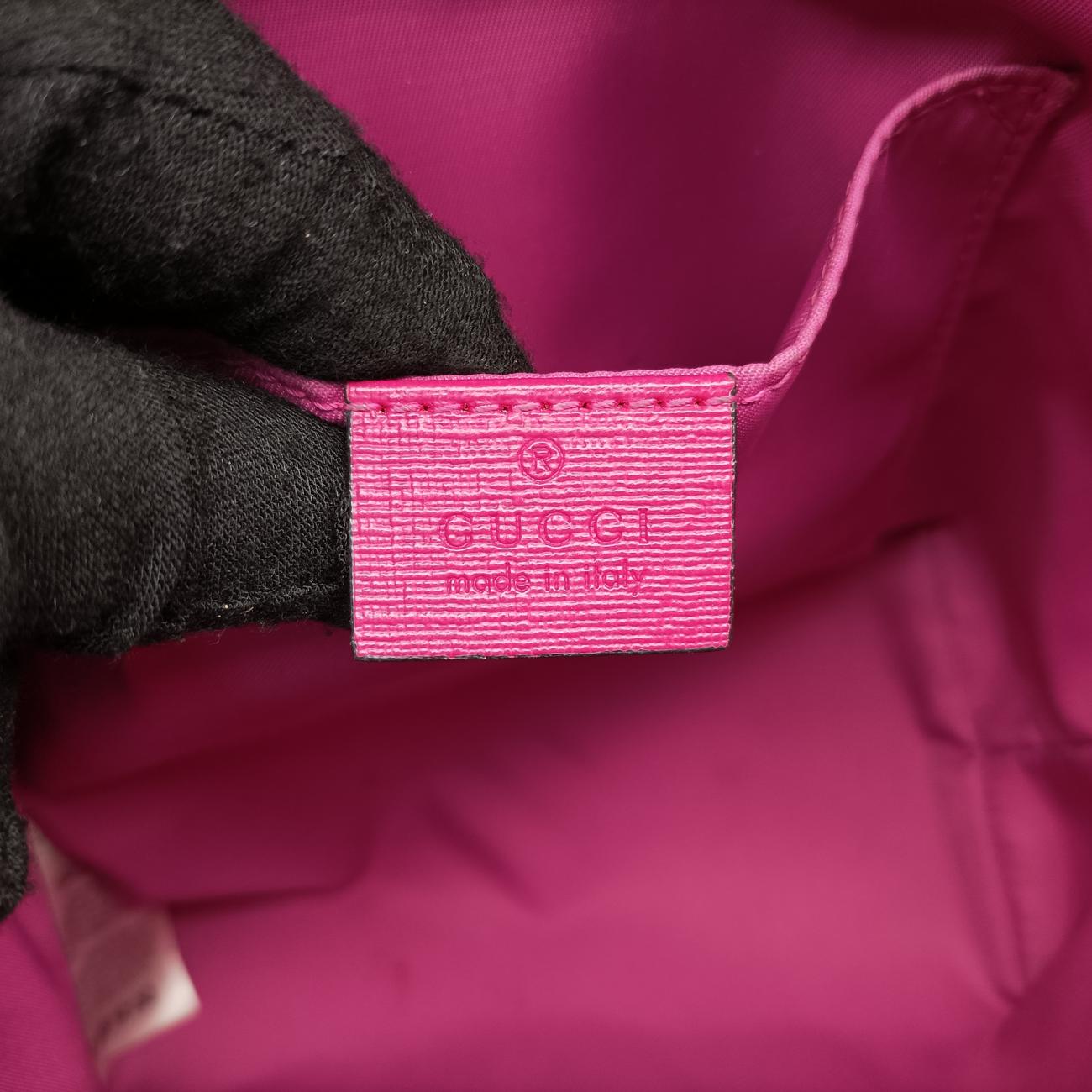 Pre-owned Gucci Floral and mushroom print Yellow×Multicolour PVC coated canvas 410812 handbag | stylenewstar