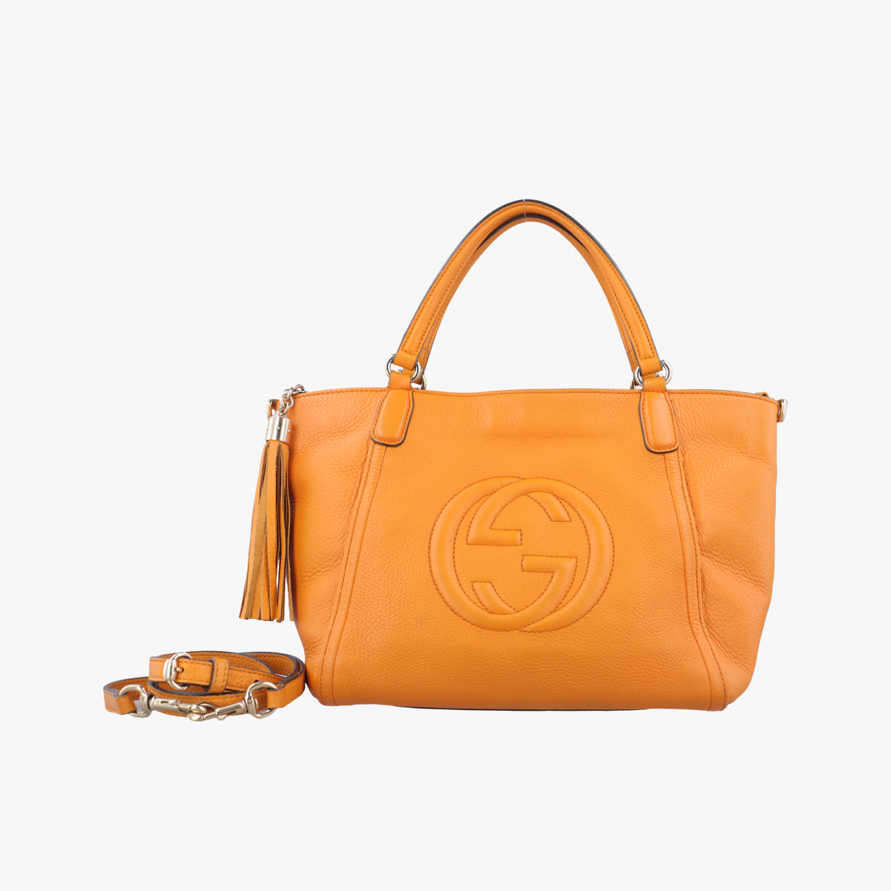 Pre-owned Gucci Soho Yellow Leather 369176 shoulderbag | stylenewstar