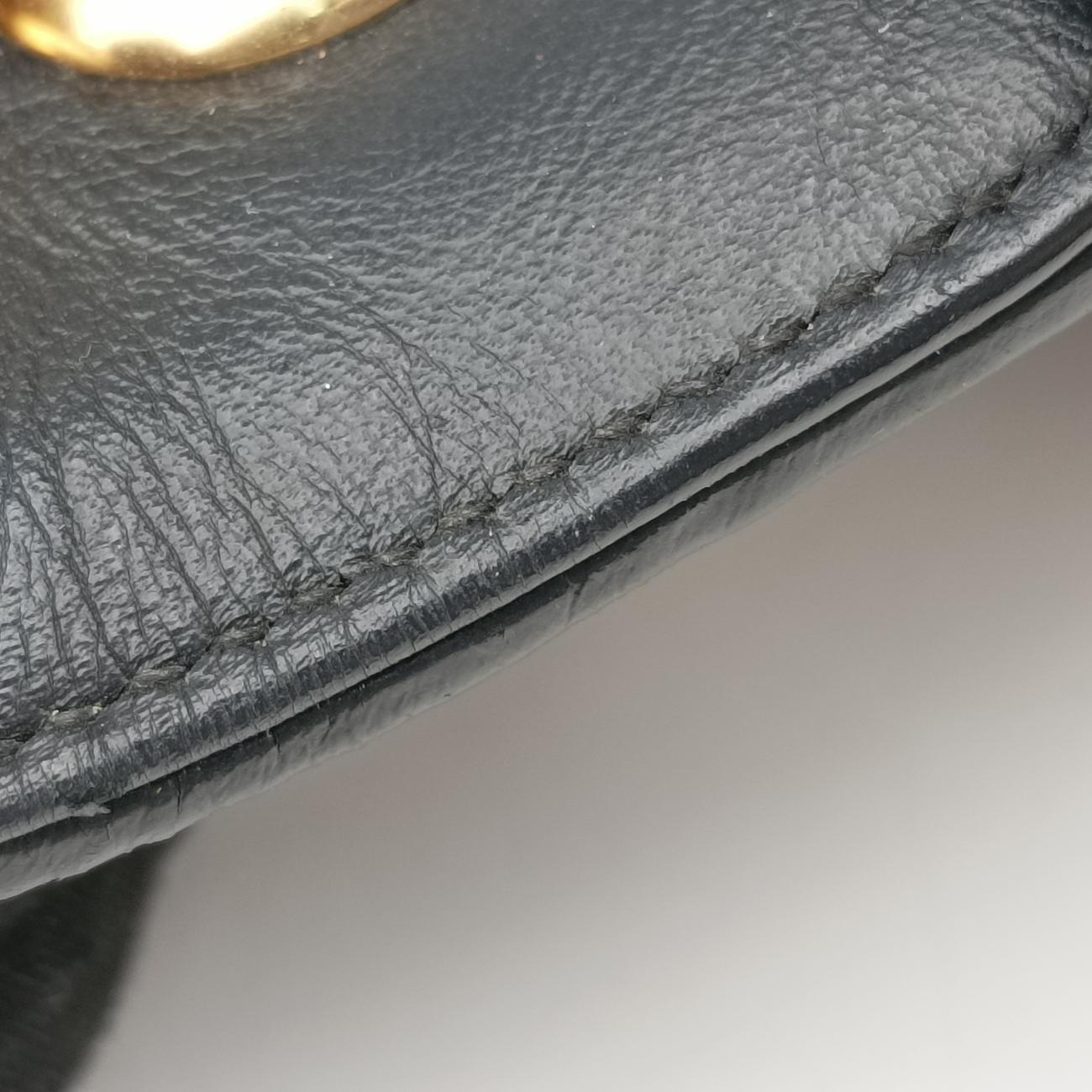 Pre-owned Gucci GG Marmont Brown×black canvas x leather 446744 shoulderbag | stylenewstar