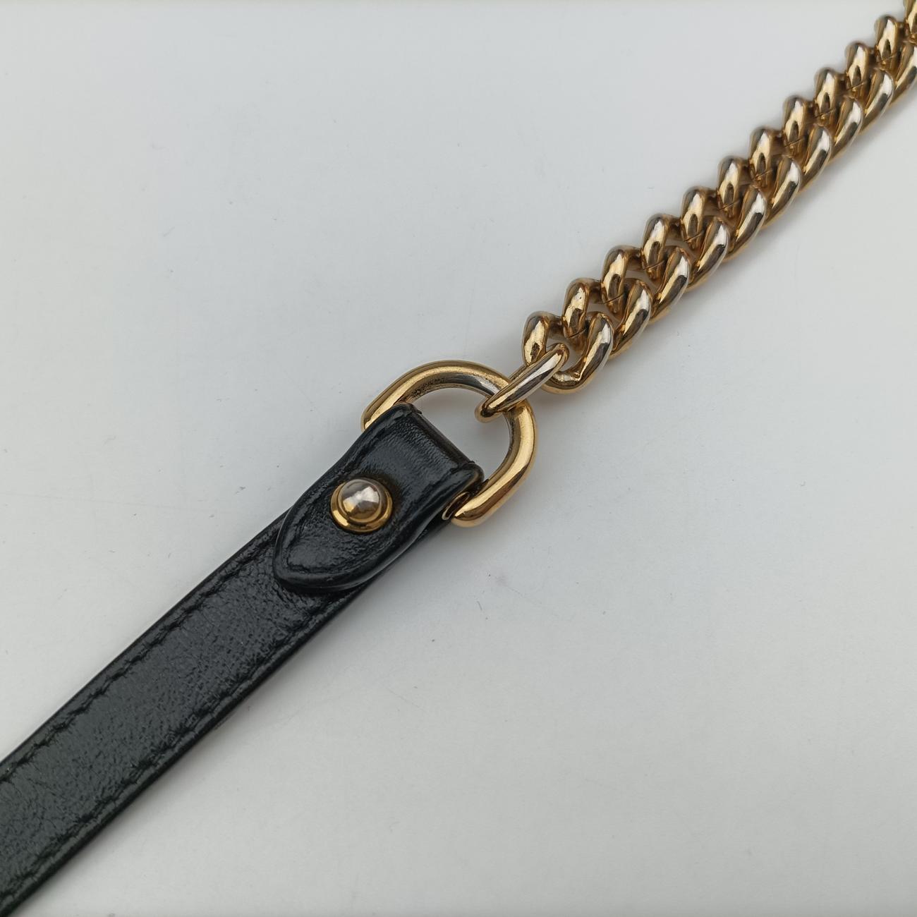 Pre-owned Gucci GG Marmont Brown×black canvas x leather 446744 shoulderbag | stylenewstar