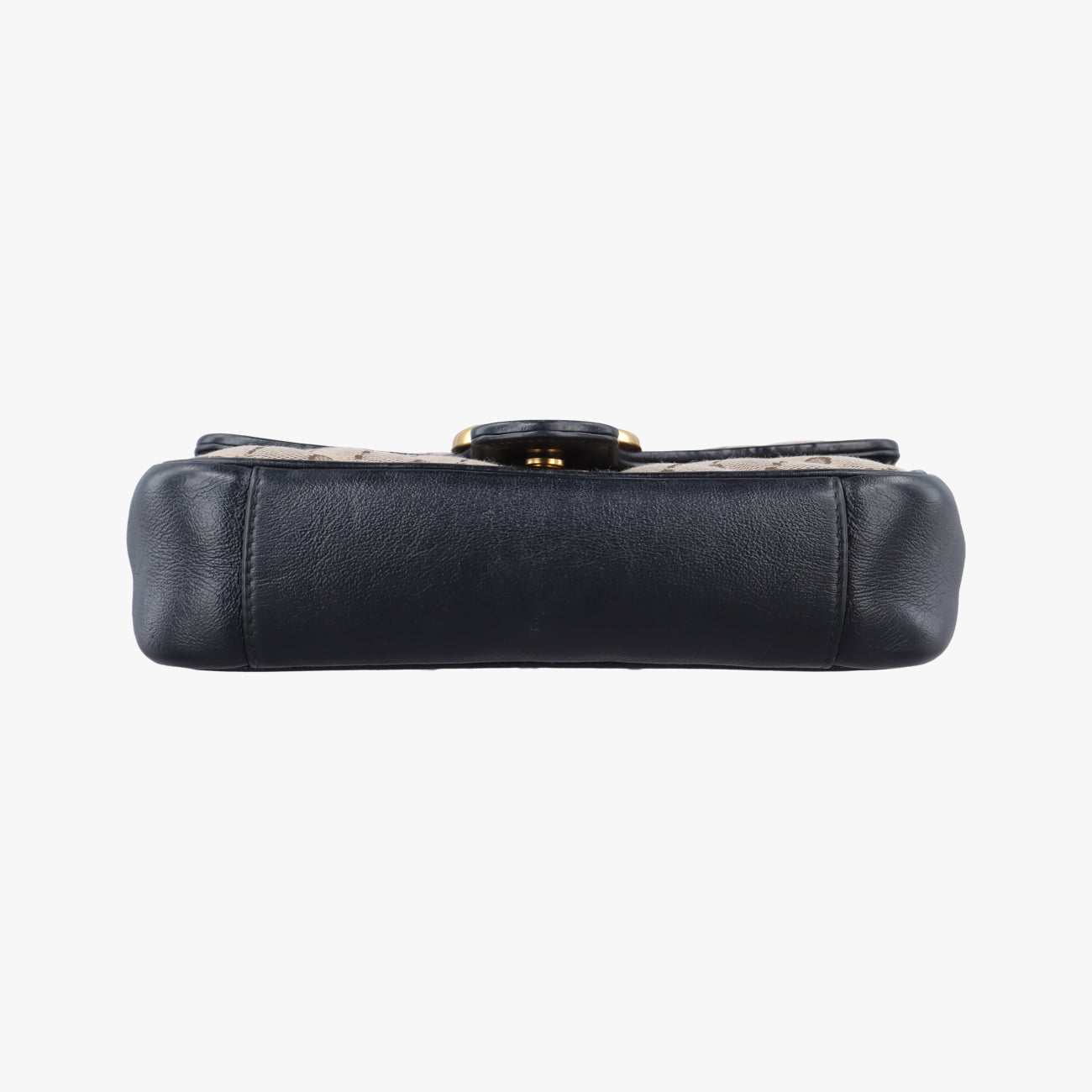 Pre-owned Gucci GG Marmont Brown×black canvas x leather 446744 shoulderbag | stylenewstar