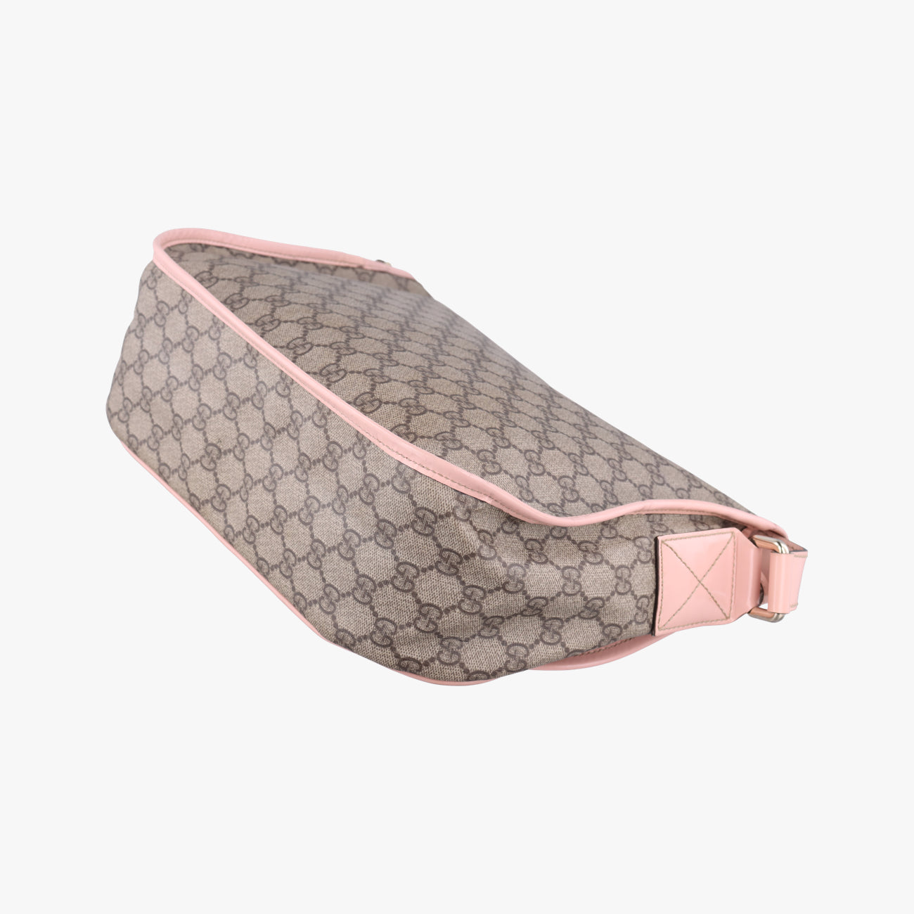 Secondhand Gucci GG Plus Messenger Beige x Pink PVC coated canvas 201732 crossbodybag | stylenewstar