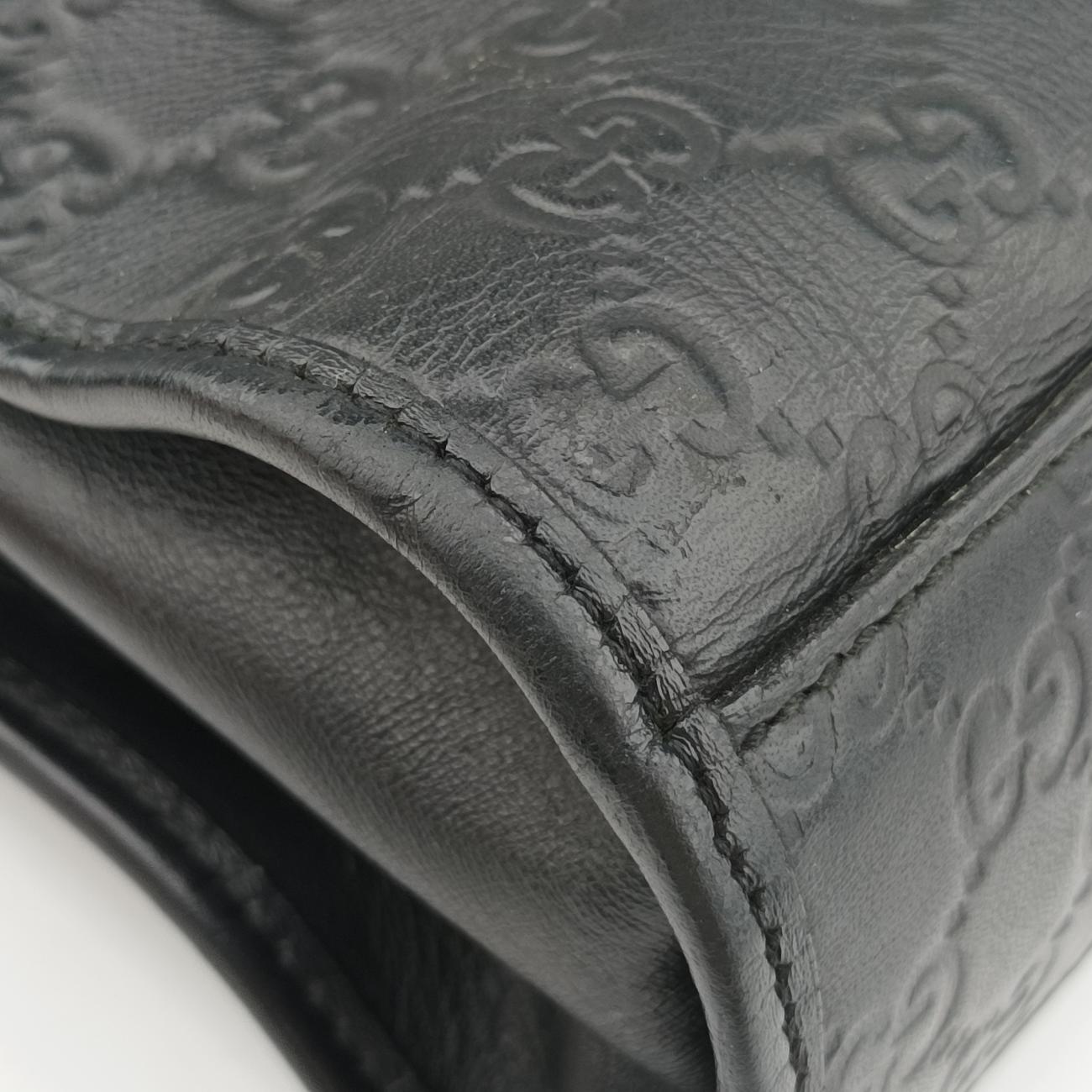 Vintage Gucci Guccissima Black Leather 246410 handbag | stylenewstar