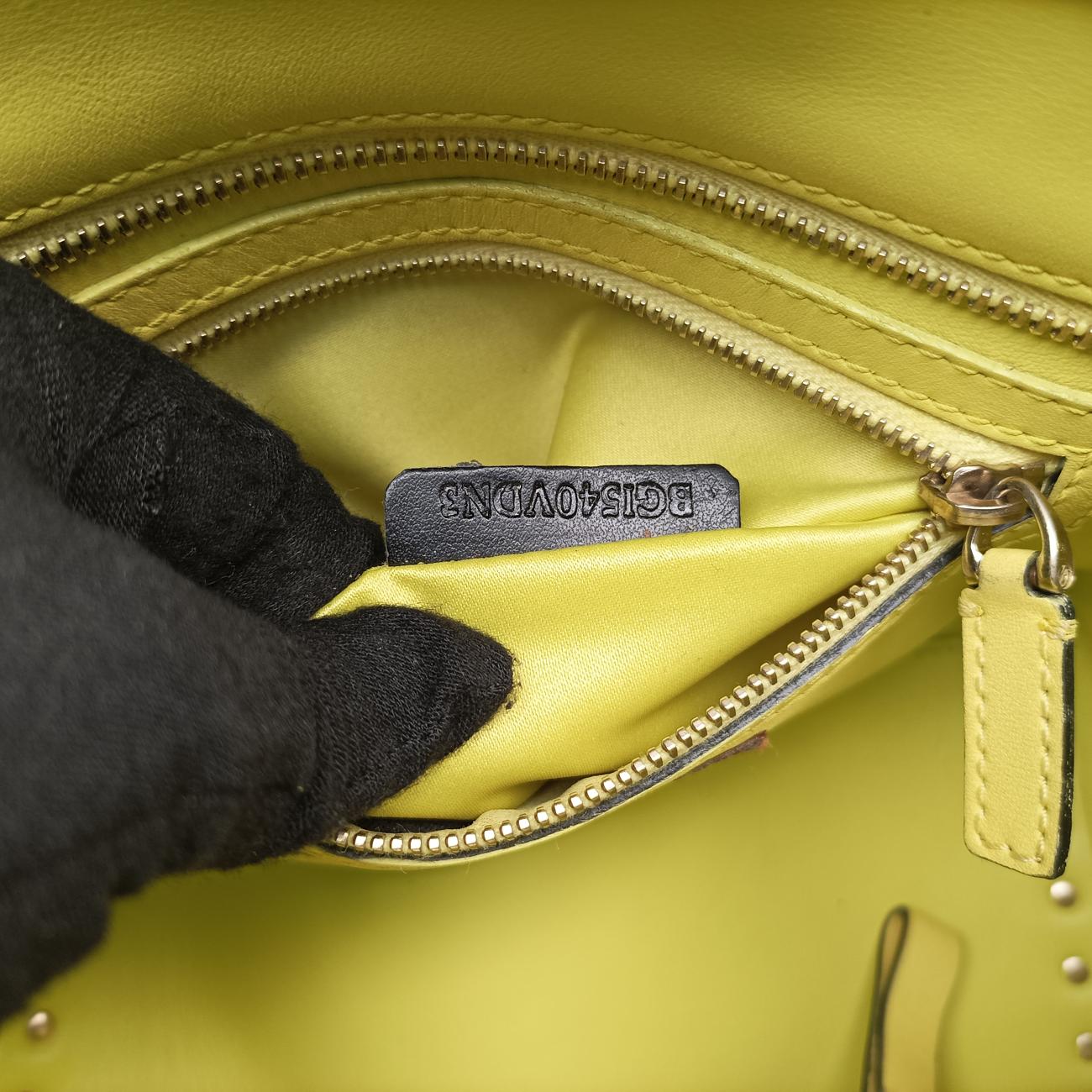 Pre-owned Valentino Rockstud Pink×Blue×Yellow Leather  shoulderbag | stylenewstar