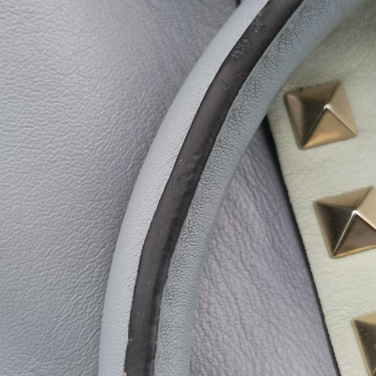 Pre-owned Valentino Rockstud Pink×Blue×Yellow Leather  shoulderbag | stylenewstar