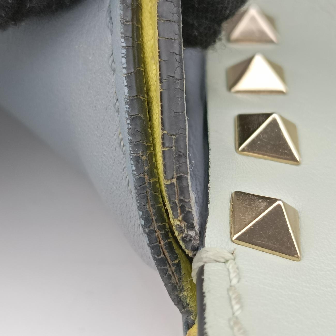 Pre-owned Valentino Rockstud Pink×Blue×Yellow Leather  shoulderbag | stylenewstar