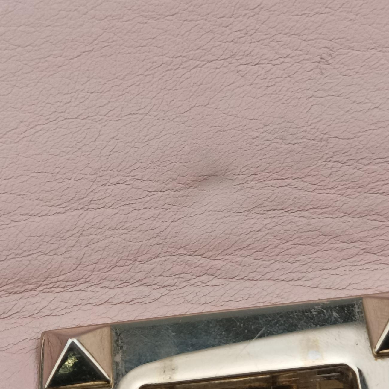 Pre-owned Valentino Rockstud Pink×Blue×Yellow Leather  shoulderbag | stylenewstar